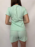 Жіночий літній костюм у рубчик з шортами (Норма і полубатал), фото 2