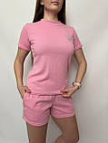 Жіночий літній костюм у рубчик з шортами (Норма і полубатал), фото 7