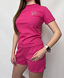 Жіночий літній костюм у рубчик з шортами (Норма і полубатал), фото 8