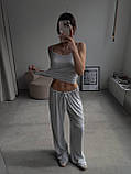 Жіночий літній спортивний костюм з віскози майка і штани палаццо (Норма), фото 2