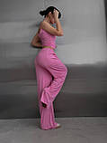Жіночий літній спортивний костюм з віскози майка і штани палаццо (Норма), фото 4