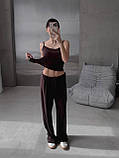 Жіночий літній спортивний костюм з віскози майка і штани палаццо (Норма), фото 7