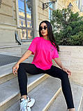 Костюм жіночий спортивний футболка і легінси у рубчик (Норма), фото 6