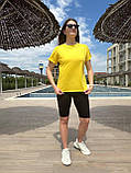 Костюм жіночий спортивний футболка і велосипедки з куліру (Норма та напівбатал), фото 5