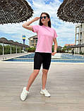 Костюм жіночий спортивний футболка і велосипедки з куліру (Норма та напівбатал), фото 2