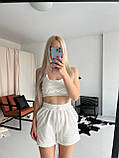 Жіночий літній спортивний костюм з двонитки топ і шорти (Норма), фото 3