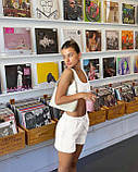 Жіночий літній спортивний костюм з двонитки топ і шорти (Норма), фото 9