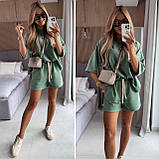 Костюм жіночий споривний на літо з футболкою і шортами з двонитки (Норма та нпаівбатал), фото 9