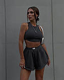 Костюм жіночий спортивний літній топ і шорти (Норма), фото 3