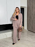 Костюм жіночий з креп-жатки великого розміру сорочка і брюки, фото 7