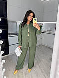 Костюм жіночий з креп-жатки великого розміру сорочка і брюки, фото 10