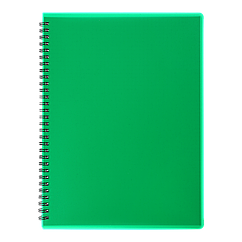 Блокнот зошит для нотаток "OFFICE" А4, 96арк.,клітинка, пластикова обкладинка BM.24451150 Зелений