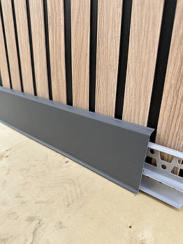 Плінтус підлоговий Cezar Hi-line Prestige 088М Сірий матовий