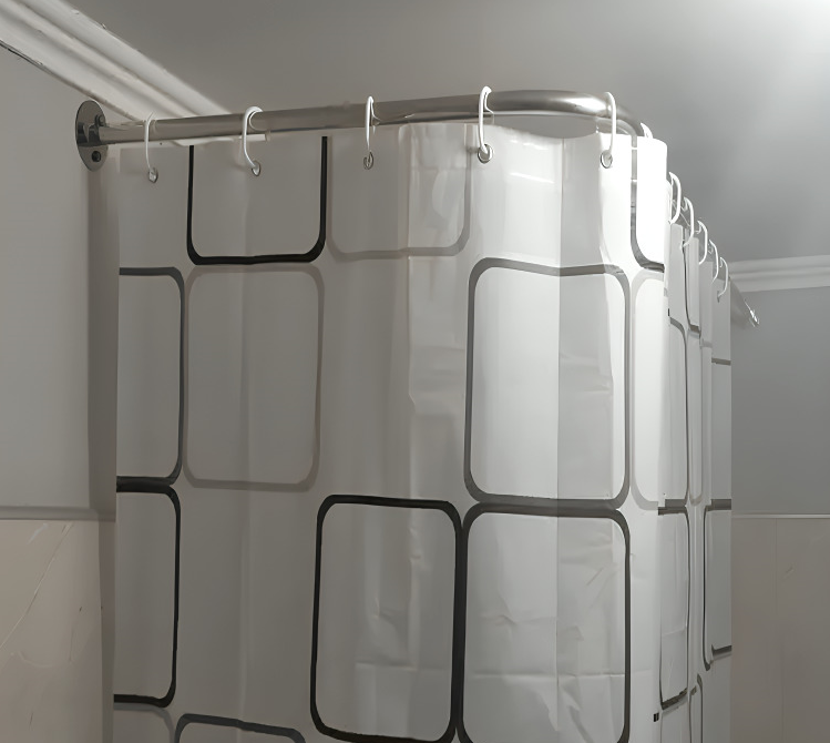 Карниз для ванної 160*70 см Г-подібний нержавіюча сталь