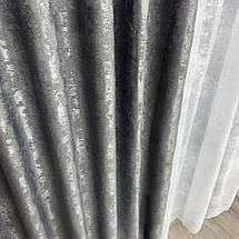 Готові штори Софт-мрамор №1039 Графіт, фото 5