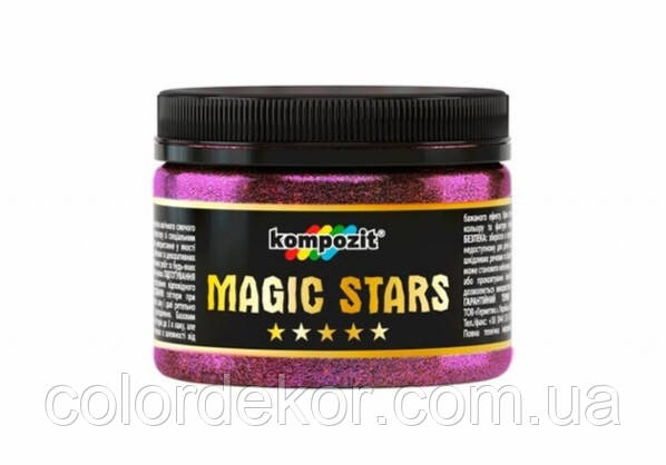 Декоративні глітери MAGIC STARS (рожевий) 0,06 кг