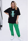 Жіночий літній спортивний костюм тканина кулір футболка і джогери рр.50-52,54-56,58-60, фото 5