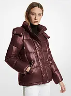Жіночий стьобаний пуховик Michael Kors 1159833046 (Бордовий S)