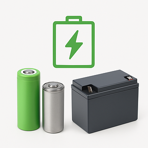 Акумулятори літій-іонні, нікель-метал-гідридні, свинцево-кислотні, гелеві
