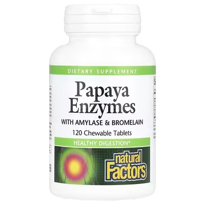 Папаїн фермент папаї 120 жув.таб Natural Factors США