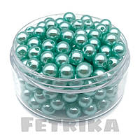 Намистини  перли бірюзові 8 мм