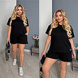 Костюм жіночий спортивний на літо футболка і шорти у кольорах рр.48-52,54-58, фото 10