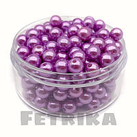 Намистини  перли пурпурні 8 мм