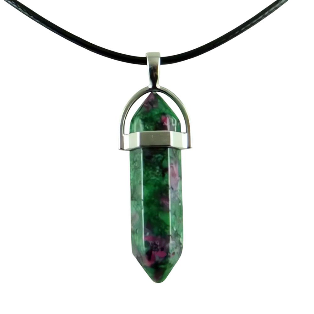 Кулон із Цоїзиту входить до комплекту зі шнурочком, фото 1