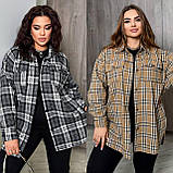 Сорочка жіноча трендова у клітинку з тіару у кольорах (Батал), фото 10