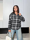 Сорочка жіноча стильна у клітинку з фланелі (Норма і батал), фото 2