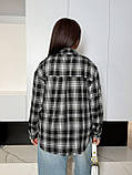 Сорочка жіноча стильна у клітинку з фланелі (Норма і батал), фото 5