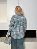Сорочка жіноча стильна у клітинку з фланелі (Норма і батал), фото 8