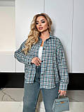 Сорочка жіноча стильна у клітинку з фланелі (Норма і батал), фото 10