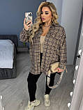 Сорочка жіноча трендова у клітинку з тіару у кольорах (Батал), фото 8