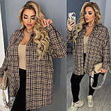 Сорочка жіноча трендова у клітинку з тіару у кольорах (Батал), фото 9