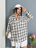 Сорочка жіноча трендова у клітинку з тіару у кольорах (Батал), фото 10