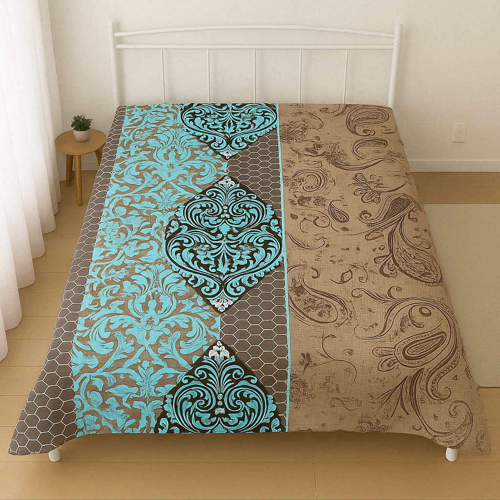 Двоспальна підковдра (Бязь) "Візерунки" 180х220 см, фото 1