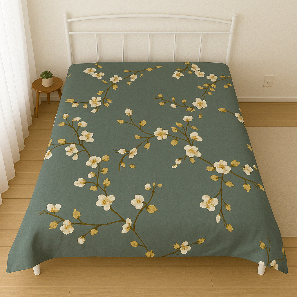 Двоспальна підковдра (Бязь) "Квітуча гілочка" 180х220 см, фото 1