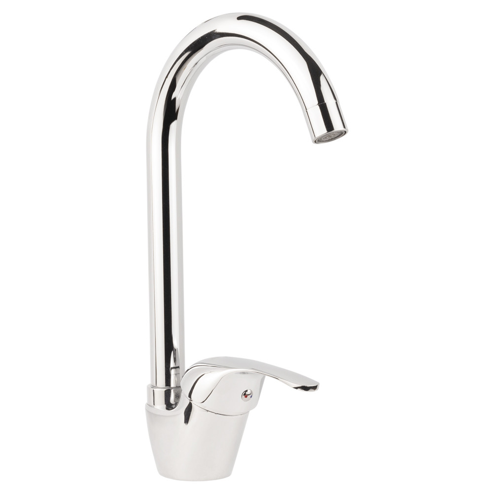 Змішувач s55 Ø40 для кухні вилив високий вухо на гайці AQUATICA (9755100), фото 1