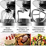 Планетарний тістоміс Top Kitchen Потужний тістоміс 4000Вт Тістоміс з 6 режимами Кухонний тістоміс К2, фото 7