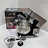 Настільний тістоміс Zepline 3500Вт Продуктивний тістоміс з 6 режимами Планетарний тістоміс з великою чашою К2, фото 6