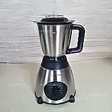 Стаціонарний блендер 3в1 Zepline 2000Вт Кухонний блендер з різними чашами Універсальний блендер-подрібнювач К2, фото 5