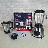 Стаціонарний блендер 3в1 Zepline 2000Вт Кухонний блендер з різними чашами Універсальний блендер-подрібнювач К2, фото 6
