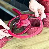 Набір посуду BellMax із гранітним покриттям Кухонний набір каструль 12 предметів Набір посуду для всіх плит, фото 3