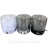 Електросушарка Zepline 800Вт Електросушка для фруктів Електрична сушарка на 5 піддонів К2, фото 9