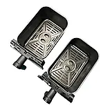 Аерогриль Rainberg 4200Вт Аерофритюр на 13л Аерофритюрниця з двома чашами Місткий аерогриль К2, фото 4