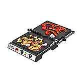 Електричний гриль Zepline 3500Вт Притискний гриль 3в1 Електровафельниця Гриль з розкриттям на 180 К2, фото 4