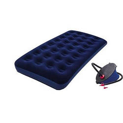Надувний матрац Pavillo Bestway 67224, одномісний, з насосом та флокованим покриттям, 99 х 188 х 22 см