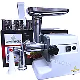 Електрична м'ясорубка Crownberg з шинковкою Електром'ясорубка з різними насадками М'ясорубка з реверсом К2, фото 8