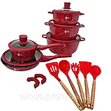 Набір якісного посуду Higher Kitchen Кухонний комплект з антипригарним гранітним покриттям К2, фото 10